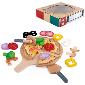 Hape Plateau à Pizza complet - Jouets par univers - Jeux d'imitation - Cuisine pas cher