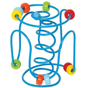 Boulier zig-zag sans fin - HAPE - E1800AE - 11 perles - Parcours de motricité - Bleu pas cher