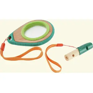 Hape Hape Jeu Dextérieur Exploration En Bambou Nature Fun  - Kit De Découverte De La Nature - Dès 3 Ans Et +