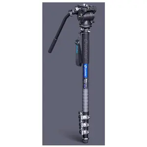 Leofoto MV-324CL(Long) + BV-10 Système de monopode vidéo avec tête vidéo fluide (Carbone), Trépied, Noir pas cher