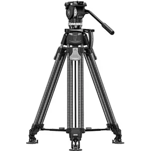 Leofoto Trépied vidéo LVF-163C avec tête fluide FH-10 (Métal), Trépied pas cher