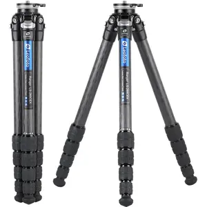 Leofoto - Ranger - Trépied en carbone avec base de nivellement - Pieds réglables en 3 angles - Idéal pour les travaux panoramiques et les vidéastes - LS-285CEX
