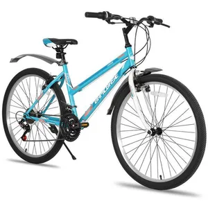 Hiland BAMCBASE 24 Pouces VTT, Cadre Acier Haute résistance 21 Vitesses VTT, V-Brake Hardtail VTT-GrisVendu parcdiscount