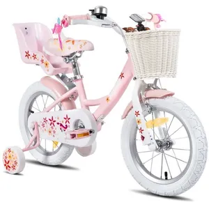 HILAND JOYSTAR Vélo d'enfant, 16", pour enfants de 4 à 6 ans, avec roues auxiliaires,Rose pas cher