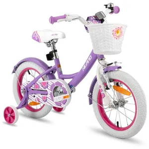 JOYSTAR Vélo pour enfants de 12 pouces pour filles et garçons de 2 à 4 ans avec d'un Avec frein à pied arrière et panier Violet pas cher