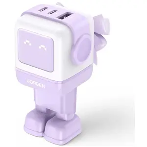 Chargeur USB-C - UGREEN - Uno - 65W - 3 Ports - GaNFast - Robot Mignon pas cher