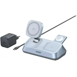 Ugreen Magnetic Wireless Charger 3-in-1 (35 W), Chargeur sans fil, Gri... pas cher