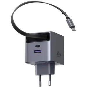 Ugreen Wall GaN Charger (65 W), Chargeur USB, Gris pas cher