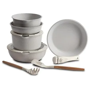 BERGNER Click&Cook - Batterie de Cuisine avec Poignée Amovible 2 Poêle... pas cher