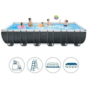 Comparateur de prix : Piscine tubulaire hors sol INTEX - 732 x 366 x h132 cm - Filtre à sabl...