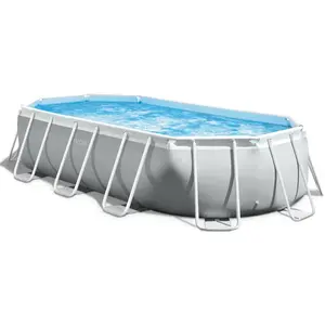Comparateur de prix : Piscine tubulaire Intex Prism Oval Frame 503 x 274 x 122 cm - Gris