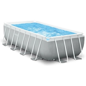 Comparateur de prix : Piscine d'appoint Intex Prism Frame 488 x 244 x 107 cm - Gris - Filtre...
