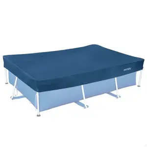 Bâche de protection pour piscine tubulaire rectangulaire Intex L 7,32 x l 3,66 m pas cher