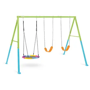 Comparateur de prix : Portique-balançoire 3 agrès nid doiseau enfant Intex