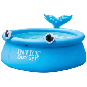 Intex Piscine Gonflable Ronde Whale Easy Set Ø183x51cm pas cher
