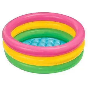 Intex Piscine gonflable bébé 3 anneaux multicolores 58924