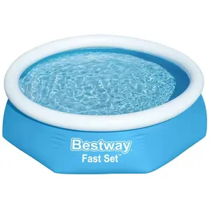 Bestway - Fast Set - Opblaasbaar zwembad inclusief filterpomp - 244x61 cm - Rond pas cher
