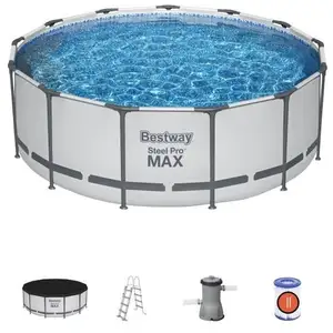 Kit Piscine hors sol tubulaire BESTWAY - Steel Pro Max  - 396 x 122 cm...