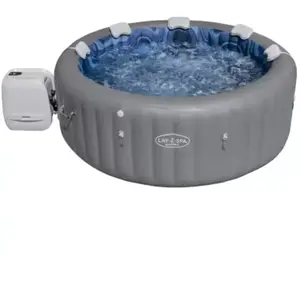 Spa gonflable Bestway Lay-Z-Spa Santorini rond (5 Ã 7 places) pas cher