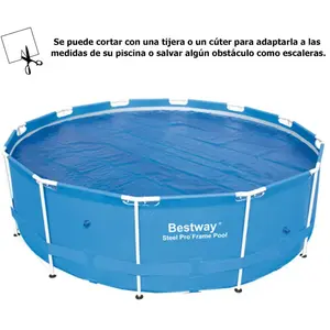 Bestway Couverture Pour Piscines Avec Structure Métallique Ø Solar 366 Cm pas cher