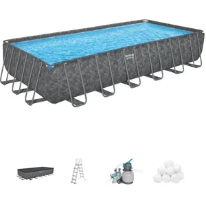 Comparateur de prix : Bestway Piscine tubulaire rectangulaire Bestway APX 365 7,32 x 3,66 x ...