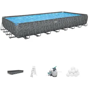 Comparateur de prix : Bestway Piscine tubulaire rectangulaire Bestway APX 365 9,56 x 4,88 x ...