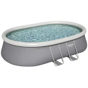 BESTWAY Piscine autoportante ovale Fast Set 549 x 366 x 122 cm pas cher
