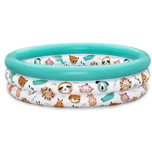 Bestway Safari Pals Opblaasbaar Kinderzwembad met 3 Ringen 1,02 m x 25 cm pas cher