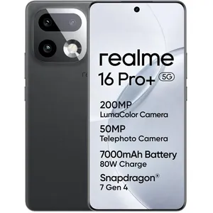 realme 16 Pro+ 5G Smartphone 8+256 GB Fotocamera da 200MP LumaColor 70... pas cher
