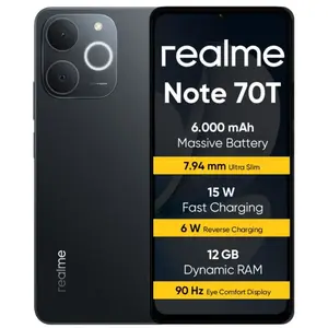 realme Note 70T Smartphone 4+256 GB Batterie de 6 000 mAh Rechargement... pas cher