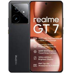 realme GT7 smartphone 12+512 GB Processeur Dimensity 9400e Batterie Ti... pas cher