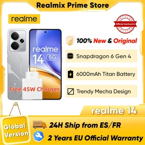 realme 14 5G Dual Sim 8GB RAM 256GB - Mecha Silver (256 Go, Mecha Silver, Double SIM, 5G), Téléphone portable, Argent