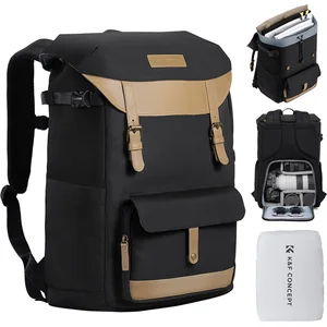 K&F CONCEPT Sac à Dos Appareil Photo Reflex Numérique Sac Photo avec Housse Imperméable pour la Photographie de Voyage à l'Extérieur 29x17x44cm pas cher