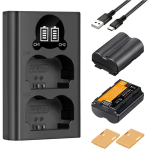K&F Concept NP-W235 2200mAh Batterie double pour appareil photo numérique avec chargeur double canal, pour (Batterie de l'appareil photo), Alimentation pour appareil photo pas cher