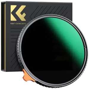 K&F Concept Filtre pour objectif 43MM ND2-ND400 variable (1-9 Stops) 28 couches vertes multicouches HD (43 mm, Filtre gris neutre), Filtre photo, Multicolore pas cher