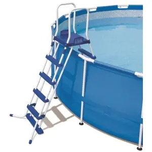 Echelle 2 X 4 marches + Plateforme pour piscine h132 - BESTWAY - Sécur...