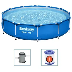 Piscine à cadre Steel Pro 366x76 cm Bestway pas cher