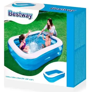 Bestway Piscine gonflable rectangulaire 201x150x51cm.