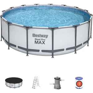 Bestway - Steel Pro MAX - Opzetzwembad inclusief filterpomp en accessoires - 457x122 cm - RondVendu parbol