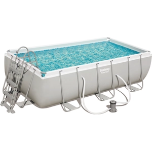 Ensemble de piscine rectangulaire Power Steel 404x201x100 cm Bestway pas cher
