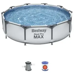 Bestway Piscine Ronde Avec Purificateur Structure Métallique 305x76 Cm