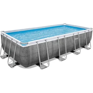 Ensemble de piscine Power Steel Rectangulaire 549x274x122 cm - Bestway...
