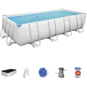 Kit Piscine hors sol tubulaire BESTWAY Power Steel - 488 x 244 x 122 c... pas cher