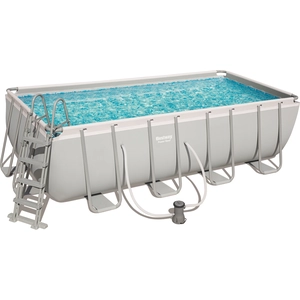 Comparateur de prix : Ensemble de piscine Power Steel Rectangulaire 488x244x122 cm - Bestway