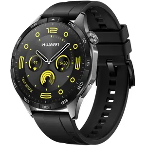 HUAWEI Montre GT 4 46 mm, GPS, iOS et Android, boîtier en acier inoxydable, montre intelligente, jusqu'à 7 jours d'autonomie, gestion des calories, gestion professionnelle de la santé, SpO2, braceletVendu parcdiscount
