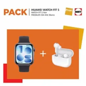 Pack Montre connectée Huawei Watch Fit 5 Bluetooth Noir avec bracelet ...