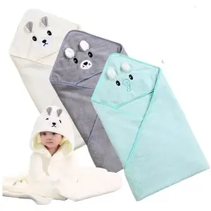 Serviette de Bain Bébé - Marque - Cape de Bain à Capuche - Molleton de...Vendu parcdiscount