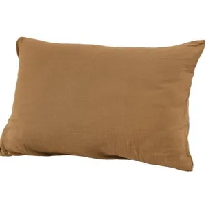 Taie d'oreiller - HOUSSE DE RÊVE - Gaze de Coton Camel - Rectangulaire - 50 x 70 cm - Uni - Naturelle pas cher