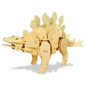 ROBOTIME Lopende 3D Stegosaurus Houten Puzzel met sound control pas cher