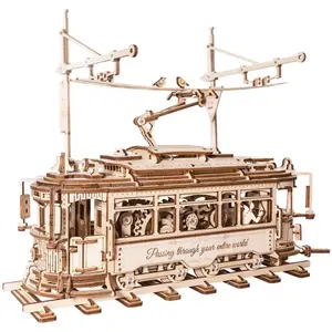 Robotime Robotime Classic City Tram LK801 - 3D houten puzzel - Miniatuur - Bouwpakket - DIY - Knutselen pas cher